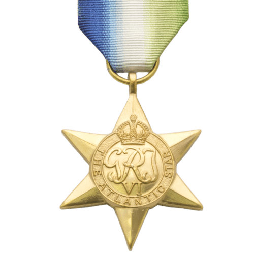 Full Size Replica Atlantic Star Medal & Ribbon World War 2 WW2 Award/Campaign