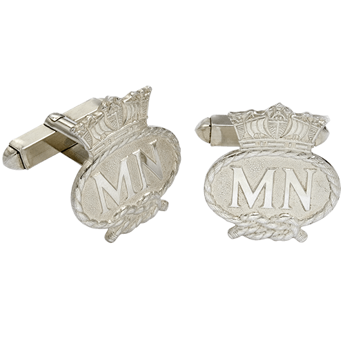 Merchant Navy Silver Cufflinks
