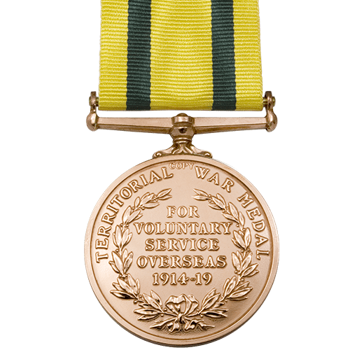 Territorial force War Medal World War 1 Medal Reverse