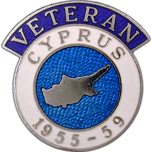 Cyprus Veterans Badge Enamelled