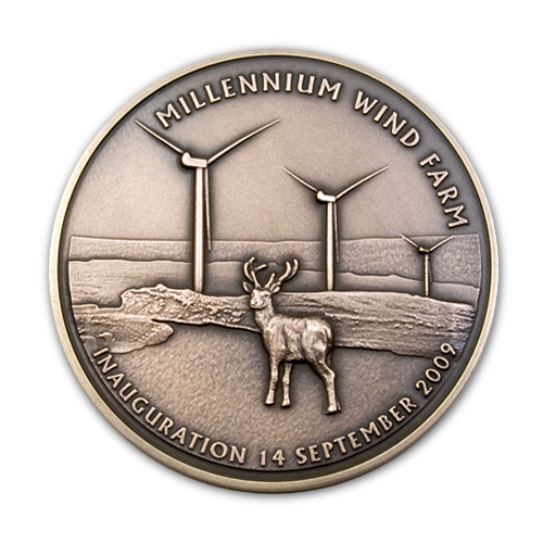 Millennium Wind Farm Medal Front