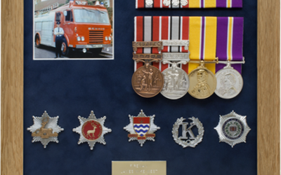 Military Medal Display Frame Study-Fireman West