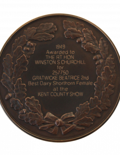 National Trust. Winston Churchill's Shorthorn Cow Medal Reverse