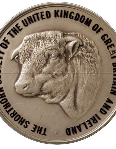 Shorthorn cow obverse with text changes