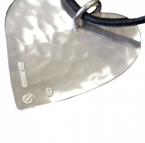 Silver Heart Pendant individually numbered on the back