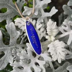 Trevaunance Cove Pendant closeup with leaves